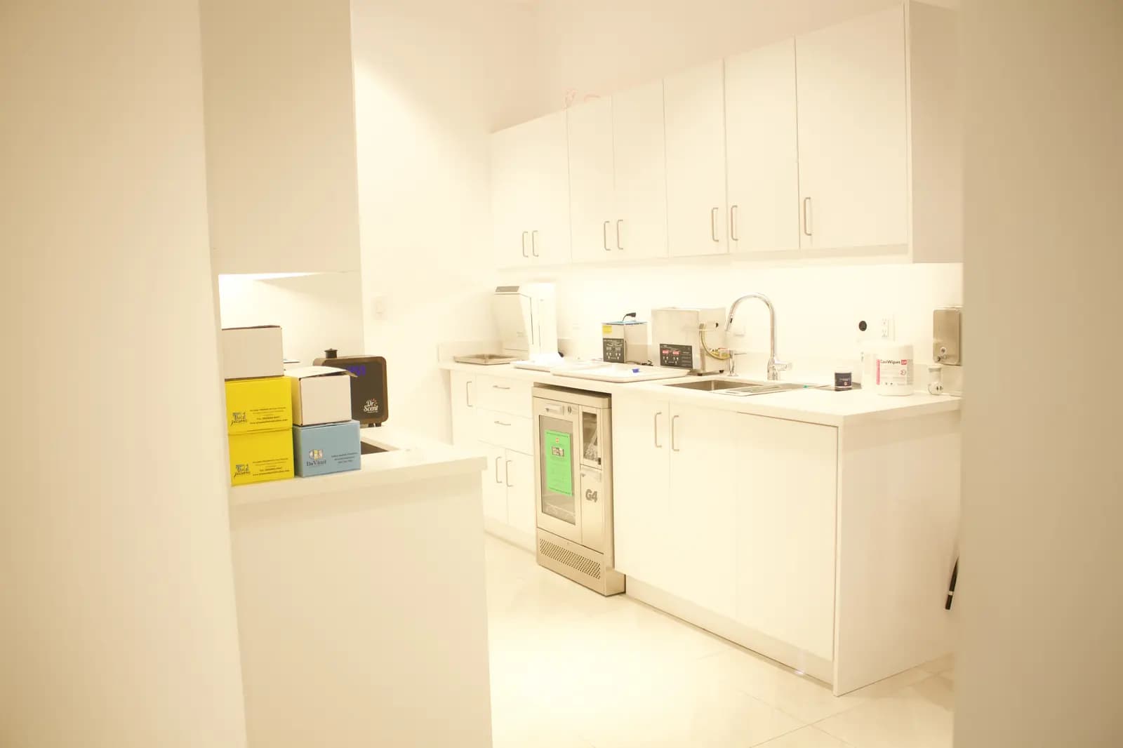 Dedicated sterilization bay with clinical-grade equipment